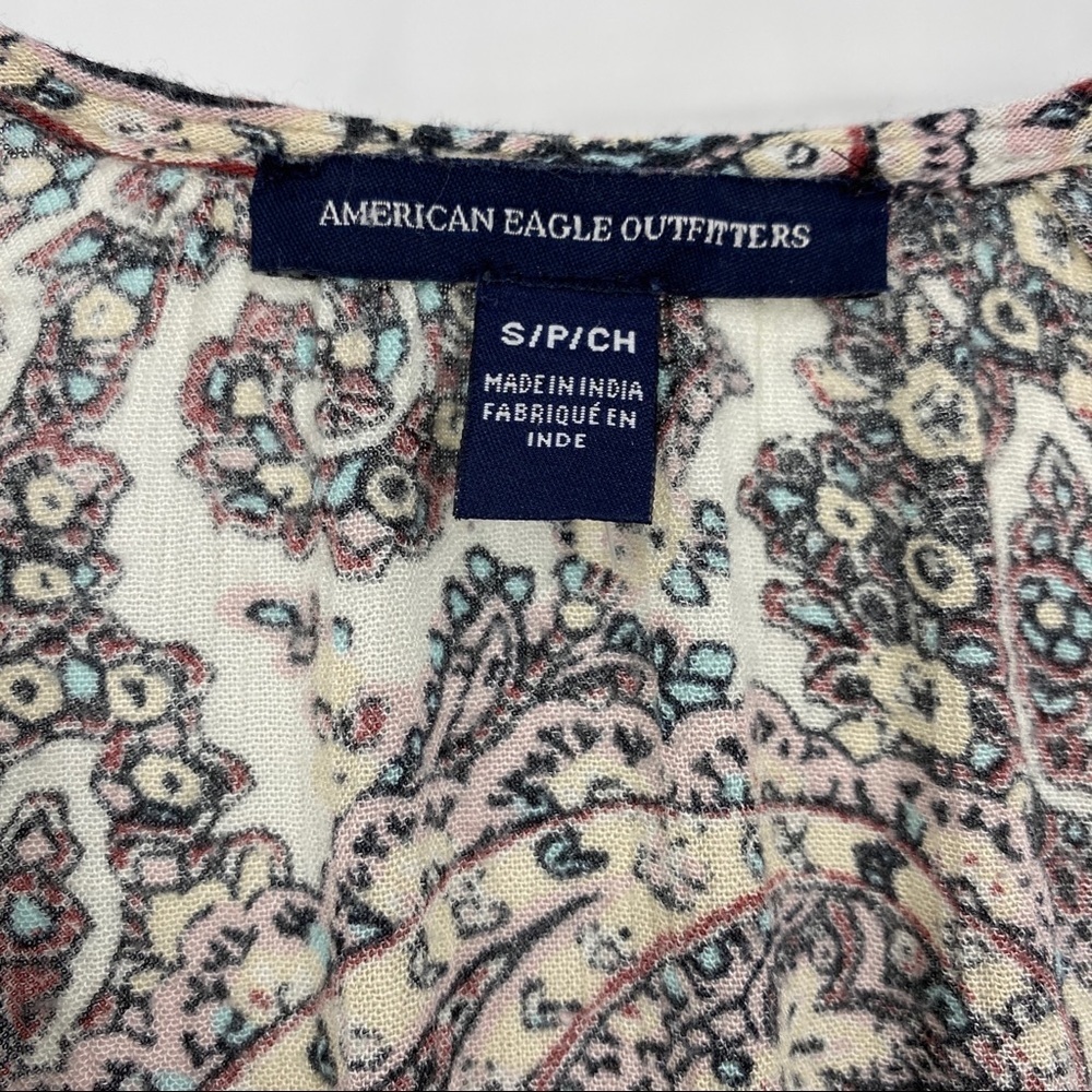 American Eagle Boho Peasant Blouse Sz S.   #A9 - Picture 6 of 11